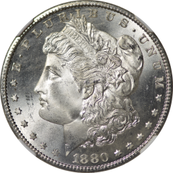 $1 Morgan Dollars 1880-S MS-67 obverse